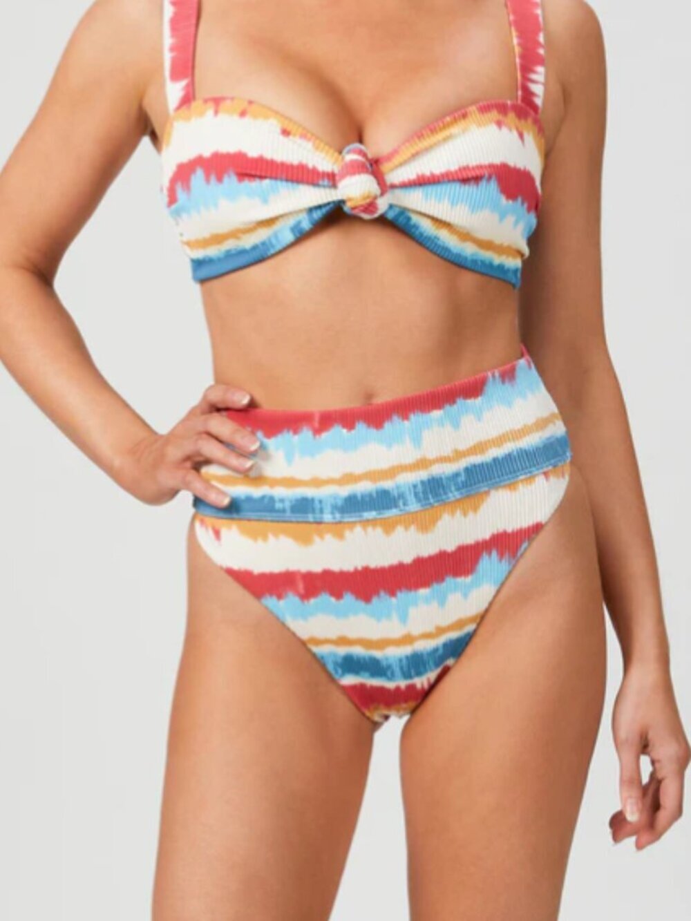 New! Beach Riot Primary Dip Dye Highway High Rise Bikini Bottom M 39050